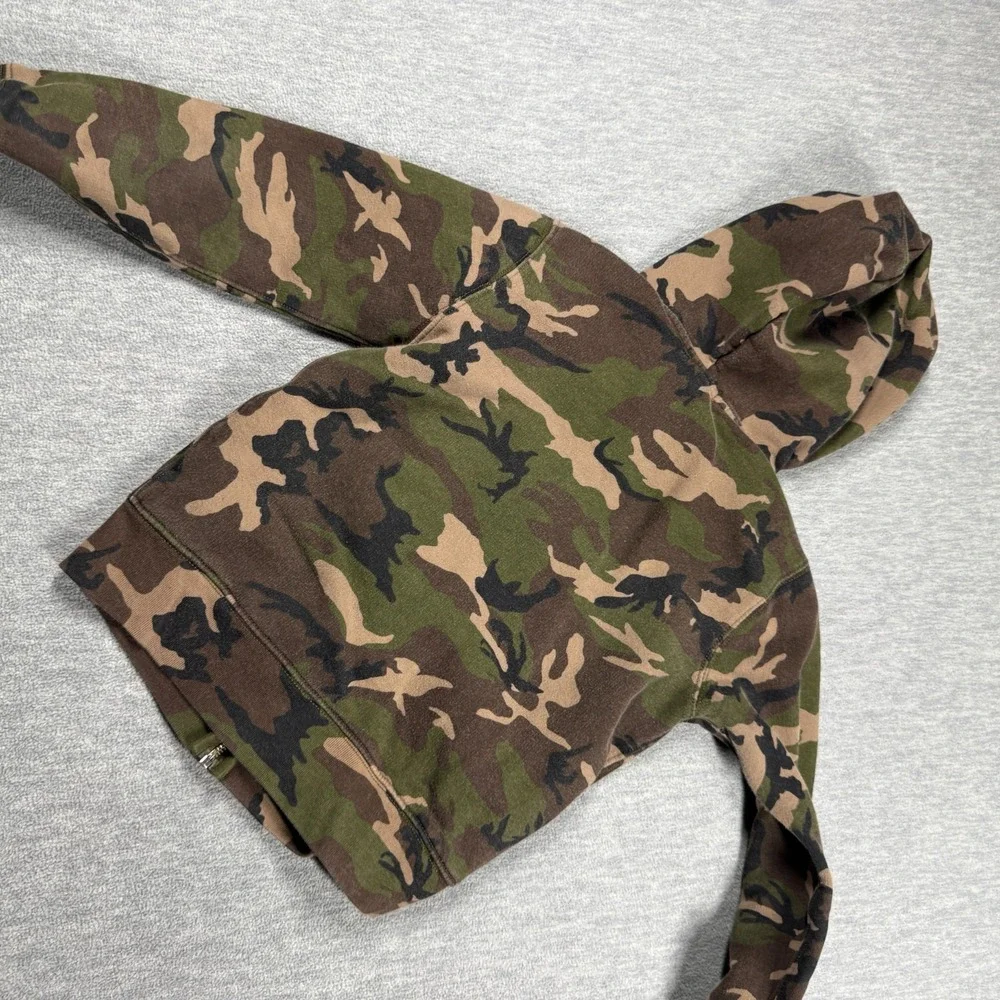 Polo Ralph Lauren Hoodie Boys Small 8 Green Camo Full Zip Fleece Sweatshirt Kids